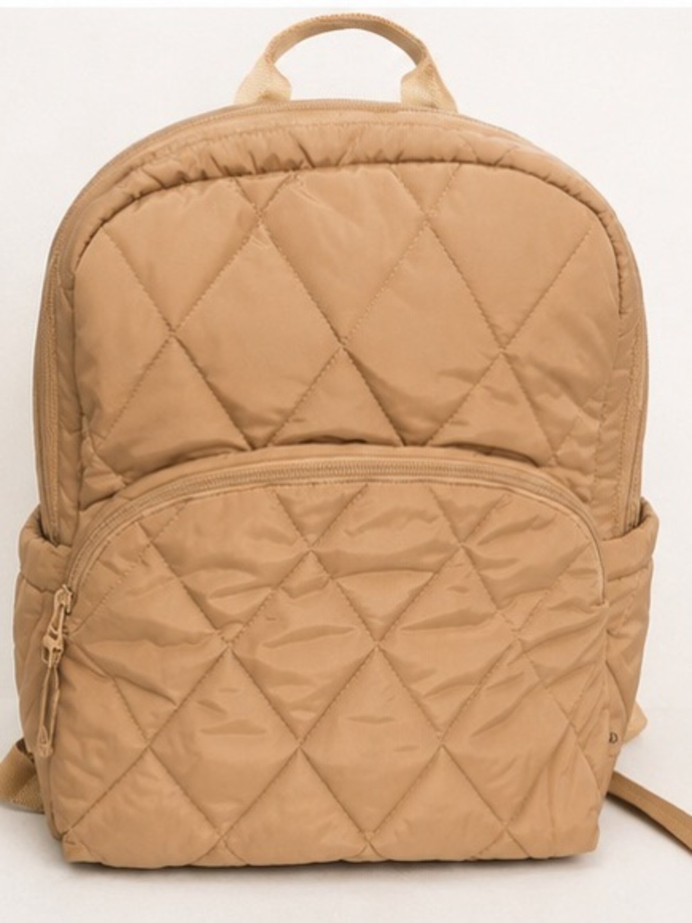 Vera Bradley Quilted Backpack in Camel Tan
